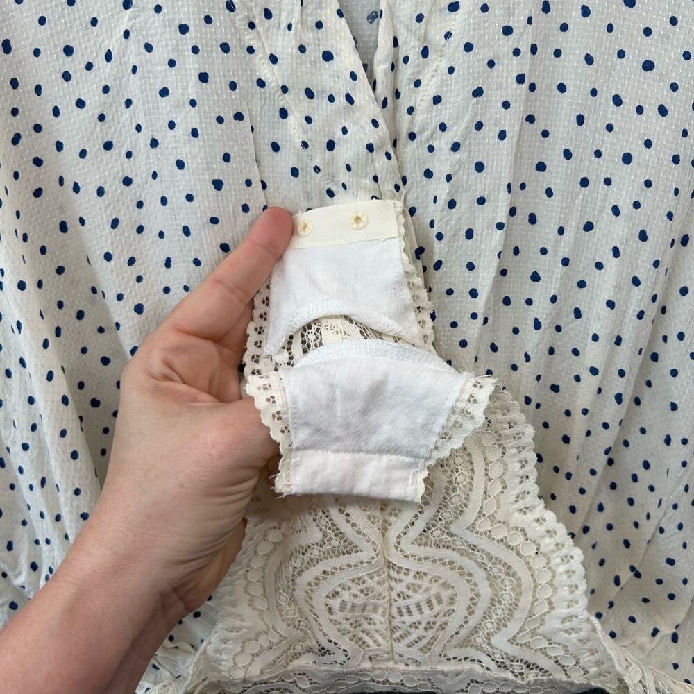 INTIMATELY FREE PEOPLE Makin Waves Bodysuit S Small Fairy Coquette Twee Dots - Picture 6 of 15